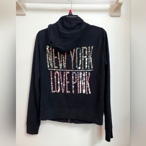 Pink VS full zip hoodie.